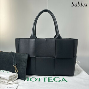 1円【未使用/RFID】BOTTEGA VENETA ボッテガヴェネタ アルコトート ミディアム イントレチャート トートバッグ ハンドバッグ 保管品 黒