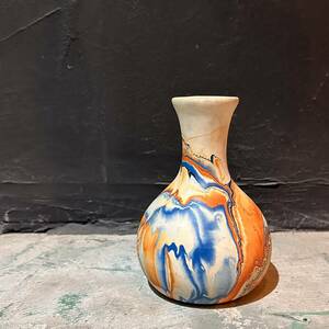 【Vintgae】Nemadji Pottery Vase ヴィンテージ ネマジ ポッタリー フラワーベース 花瓶 花器 ドライフラワー インディアン アンティーク A