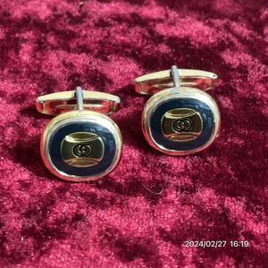 GUCCI グッチ GGロゴ ゴールドボディ カフスボタン カフリンクス カフス アクセサリー 