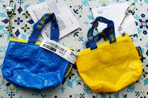 IKEA黄色と青色バッグ　クノーリグ