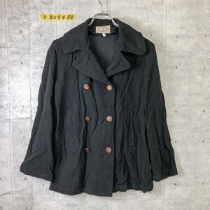 ARMANI JEANS アルマーニジーンズ レディース イタリア製 ヘリンボーン 起毛 ダブルジャケット 38 黒