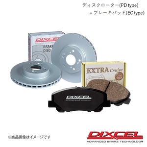 DIXCEL/ディクセル ディスクローターPD+ブレーキパッドEC セット ワゴンR MW ME63S ME64S ME34S 00/08～ フロント 3714011S+371052