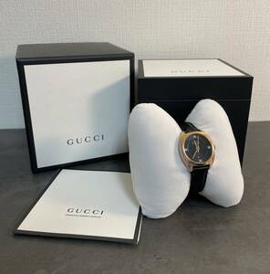 GUCCI グッチ クォーツ 腕時計 レディース アナログ GENUINE LEATHER 14R FW 黒 