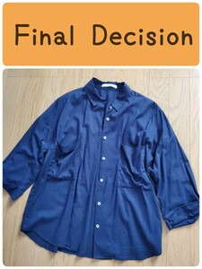 送料無料★Final Decisionファイナルディシジョン シャツブラウス M ネイビー