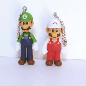 スーパーマリオ マスコット フィギュア セット マリオ & ルイージ キーチェーン