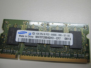 SAMSUNG　M470T2864QH3-CF7 PC2-6400S 1GB 2Rx16　(あ)