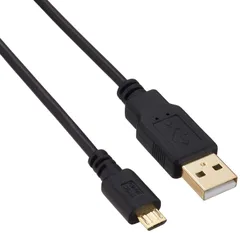 変換名人 MicroUSB ケーブル [ 5m ] 低損失アルミシールドケーブル、金メッキ端子採用 USB2A-MC/CA500