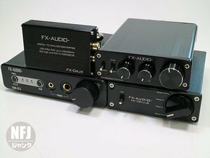 NFJ★ FX-AUDIO- TUBE-07J & FX-1001Jx2 & FX-2020A+CUSTOM & FX-04J+ ブラック【ジャンク】4台セット