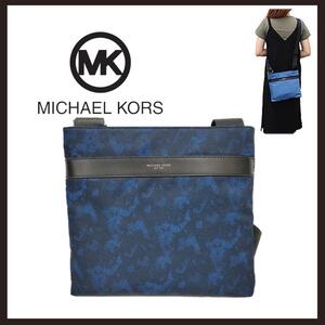 ●○新品 未使用 MICHAEL KORS (マイケルコース)定番薄型ショルダー ネイビー○●