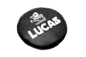 LUCASロゴ入りフォグランプカバーA（6インチ用）【単品】・BMC・クラシックミニ・ローバーミニ・ミニクーパー・英国車・LUCAS・ルーカス