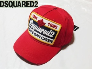 新品! DSQUARED2 リッチでお洒落!存在感抜群☆BCM0174 都会派オトナの今ドキ!格上げ☆格上げ☆お目立ち♪ロゴワッペンキャップ＜ONE SIZE＞