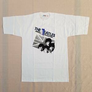 魅惑のバンドT特集! デッドストック『THE BEATLES ザ・ビートルズ』半袖Tシャツ 日本製 ホワイト サイズM／ロックT
