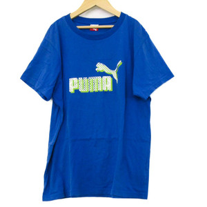 プーマ 半袖Ｔシャツ トップス ロゴT コットン スポーツウエア キッズ 男の子用 160サイズ ブルー PUMA