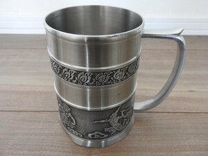 ★☆送料無料/THAILAND ERAWAN 97% PEWTER　ヴィンテージ　錫製 　ビアマグ　酒器　☆★