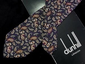 ♪今週の特売980円～♪2160♪良品【dunhill】ダンヒル【ペイズリー dロゴ 柄】ネクタイ♪