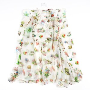 TSUMORI CHISATO ツモリチサト シアースカート サテン 総柄 マルチ Size 2 #1029159 送料360円 レディース