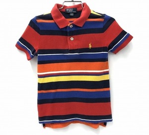 ポロラルフローレン POLO RALPH LAUREN 子供服 キッズ ボーイズ ポロシャツ 赤系 横縞柄