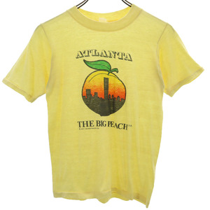 ヴィンテージ 70s 半袖 THE BIG PEACH Tシャツ イエロー VINTAGE アトランタ メンズ