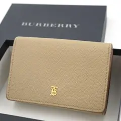 ✨未使用展示品・箱付き✨　BURBERRY ミニ財布　TBロゴ　三つ折り　刻印