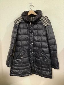 BURBERRY バーバリー　ロングダウンコート　ダウンコート　ブラック　ミセス　レディース　ハイブランド　古着　38