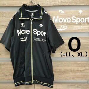 MoveSport（ムーブスポーツ） 半袖ジャージ O 黒（Ju38）DESCENTE（デサント）トラックジャケットNo.DAT-1105 ■宅急便コンパクト発送！