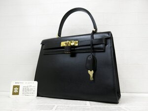 ◆超美品◆La moda Elegance ラモーダエレガンス◆カーフ レザー 本革◆ハンド バッグ◆ブラック ゴールド金具◆腕掛け◆フラップ◆A9537