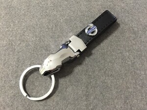 ★ボルボ VOLVO★キーホルダー オシャレ 高級感 キーリング レザー　メンズ レディース兼用　ロゴマーク アクセサリーひょうの頭