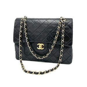 １円 良品 CHANEL シャネル マトラッセ ターンロック ココマーク ラムスキン チェーン ショルダー ハンド バッグ eD12143N