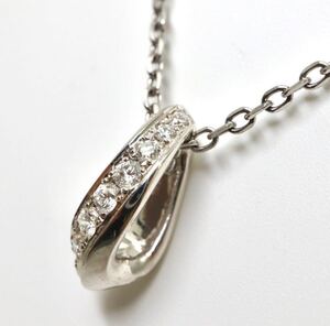 1円〜!!MIKIMOTO(ミキモト)売り切り!!▲K18 天然ダイヤモンドネックレス▲D ◎約4.5g 約40.0cm necklace jewelry diamond ED8/EE1 C52