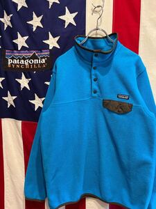 ★patagonia★パタゴニア★ライトウェイトシンチラスナップT★フリースジャケット★プルオーバー★ブルー★青★Mサイズ★25455FA12★