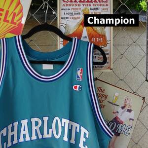 Champion チャンピオン USA製 NBA ユニフォーム ゲームシャツ サイズ48 XXL 相当 タンクトップ ジョンソン シャーロットホーネッツ 10243