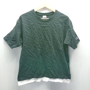 ◇ Champion チャンピオン 無地 シンプル クルーネック 半袖 Tシャツ サイズSMALL ブラック レディース E