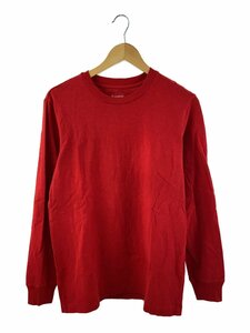 Supreme◆長袖Tシャツ/S/コットン/RED/袖、裾周り汚れ有//