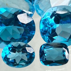 1円〜!!●天然ブルートパーズおまとめ100ct●j 約20g ルース 裸石 宝石 ジュエリー jewelry blue topaz w4ヤ3