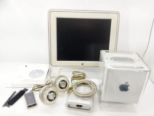 sa/ Apple Power Mac G4 Cube M8328J/A 本体・スピーカー・箱・取説・CD-ROM付 HDD無し ジャンク品　/DY-2907