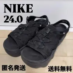 Nike ブラック スポーツサンダル　エアマックスココ　24 黒　厚底