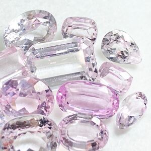 1円〜!!●天然クンツァイトおまとめ61ct●d 約12.2g ルース 裸石 宝石 ジュエリー jewerly kunzite w4 マ18