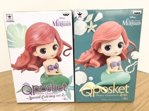 Qposket disney characters リトルマーメイド アリエル ariel the little mermaidプライズ フィギュア prize 2体セット ディズニー