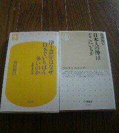 Ｆ☆島田裕巳の2冊　日本人の神はどこにいるか・浄土真宗はなぜ日本でいちばん多いのか　仏教宗派の謎