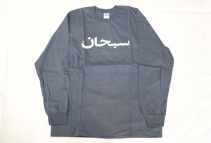 1円～ 【未使用】シュプリーム Supreme Arabic Logo L/S Tee サイズXL ネイビー