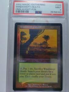 MTG/Windswept Heath/吹きさらしの荒野/英語/1枚/Foil/ONS オンスロート/PSA評価 MINT9