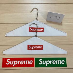 1円スタート Supreme シュプリーム ハンガー ノベルティ 非売品 Box Logo Sticker 2本セット FW24 Tyler グリーン ステッカー ボックスロゴ