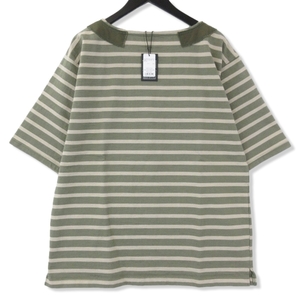 未使用 Nigel Cabourn ナイジェルケーボン British Army Border H/S Shirt 80480021002 半袖Tシャツ グリーン 50 タグ付き 71009904