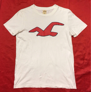 HOLLISTER ホリスター デカロゴ Tシャツ 白 L 男性S相当 サーフ