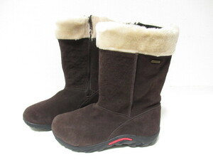 【美品】 MERRELL メレル JUNGLE MOC PUFF WTPF KIDS ESPRESSO 撥水 サイドジップ ブーツ J95606 size US6 UK5 EUR37 (25cm) キッズサイズ 