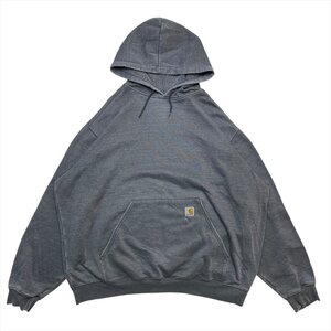 カーハート パーカー グレー carhartt 古着 メンズ XXL ワーク ストリート ワンポイント メキシコ製 クリーニング済み