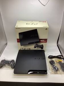 【1916】PS3 本体 160GB CECH-3000 美品 未使用かも？ SONY PLAYSTATION 通電確認OK MDMI コントローラー ブラック 