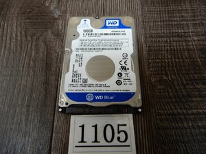 1105★Western Digital★２.5インチ SATA 500GB ハードディスク ☆WD5000LPVX★834時間