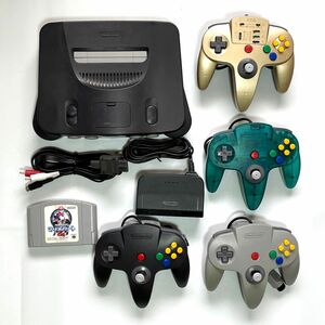 〈良品・動作確認済み〉N64 ニンテンドウ64（ニンテンドー64）本体 任天堂純正 S端子ケーブル マリオカート64 ソフト1本 NINTENDO64