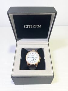 ◎1円〜CITIZEN エコ ドライブ CB0152-16A 中古 美品 羽生結弦 海外モデル 電波時計 ソーラー シチズン 腕時計◎